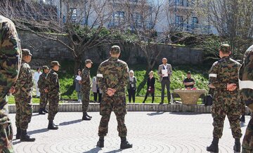 Kilian Ambord, Direktor Pflege & MTT SZO, Pflegekader SZO, Oberst Damian Walker, Oberstleutnant Udo Clausen, Leutnant Julian Mosimann 